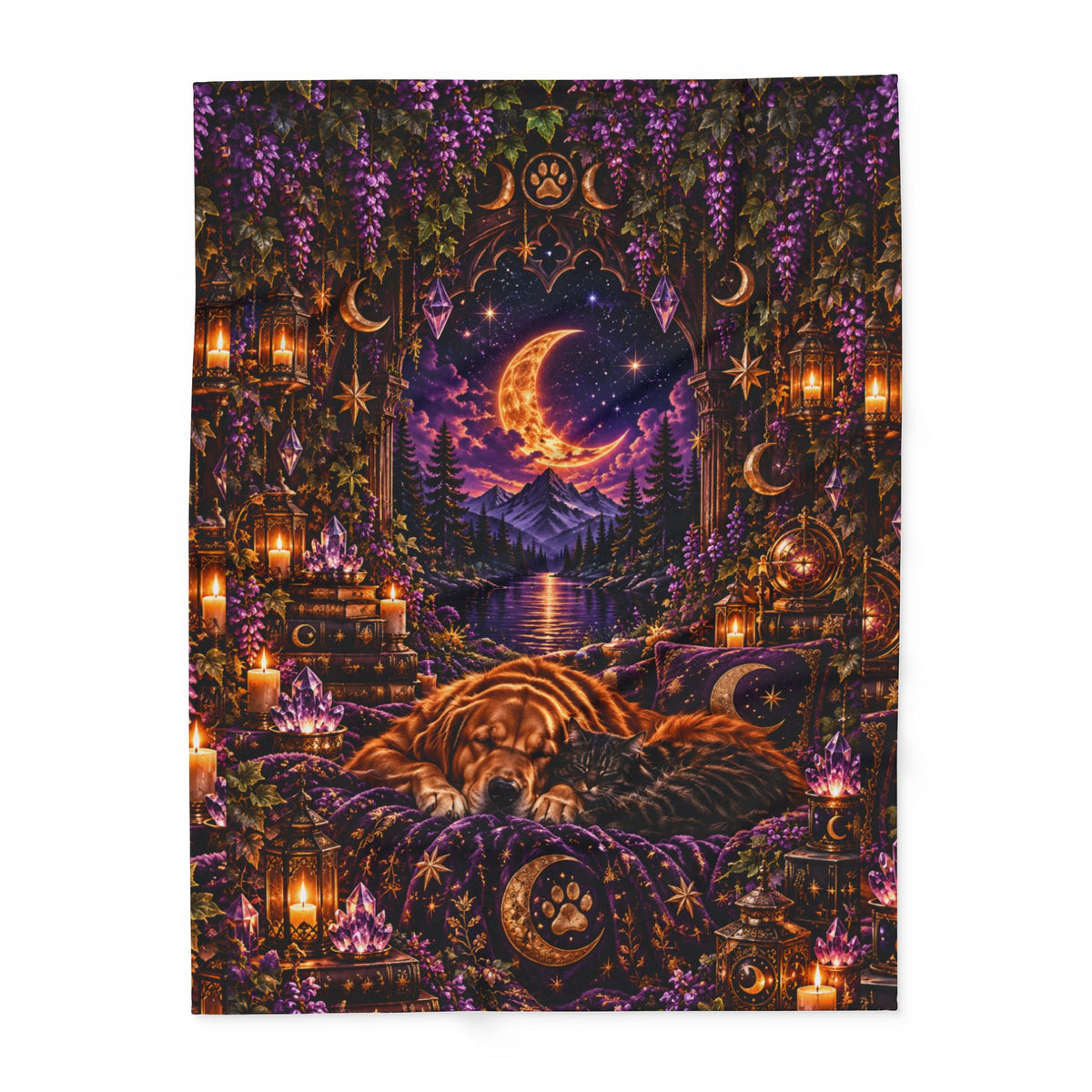 Arctic Fleece Blanket: Cozy Celestial Dog & Cat Sleep Throw