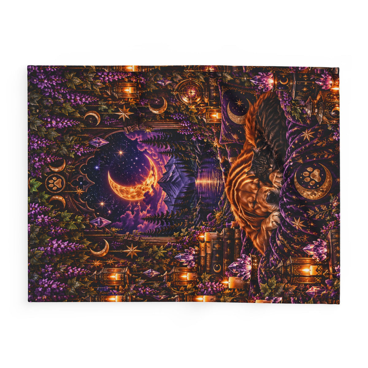 Arctic Fleece Blanket: Cozy Celestial Dog & Cat Sleep Throw