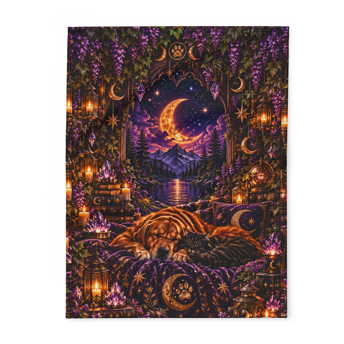Arctic Fleece Blanket: Cozy Celestial Dog & Cat Sleep Throw