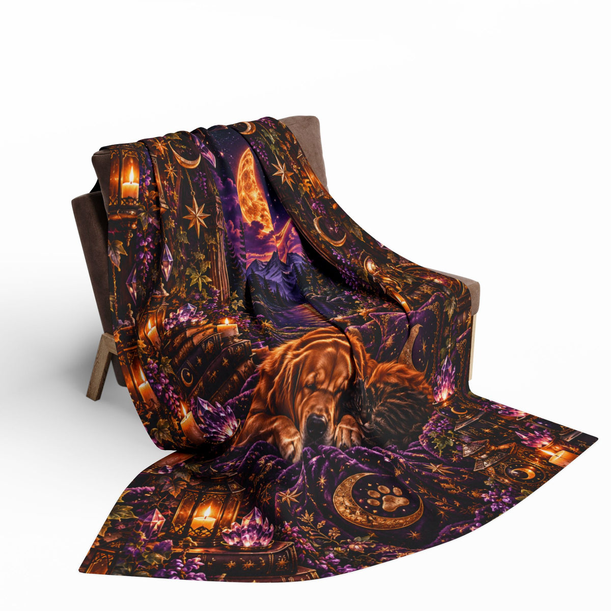 Arctic Fleece Blanket: Cozy Celestial Dog & Cat Sleep Throw